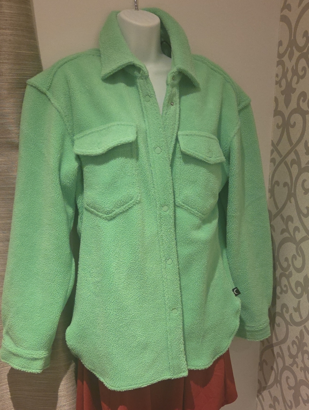 Zyia Mint Green Fleece Shacket